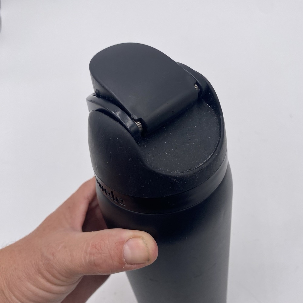 OWALA 32 OUNCE OZ TUMBER WATER BOTTLE Very Dark Black Free Sip SEE PICS Has Wear - Picture 8 of 16